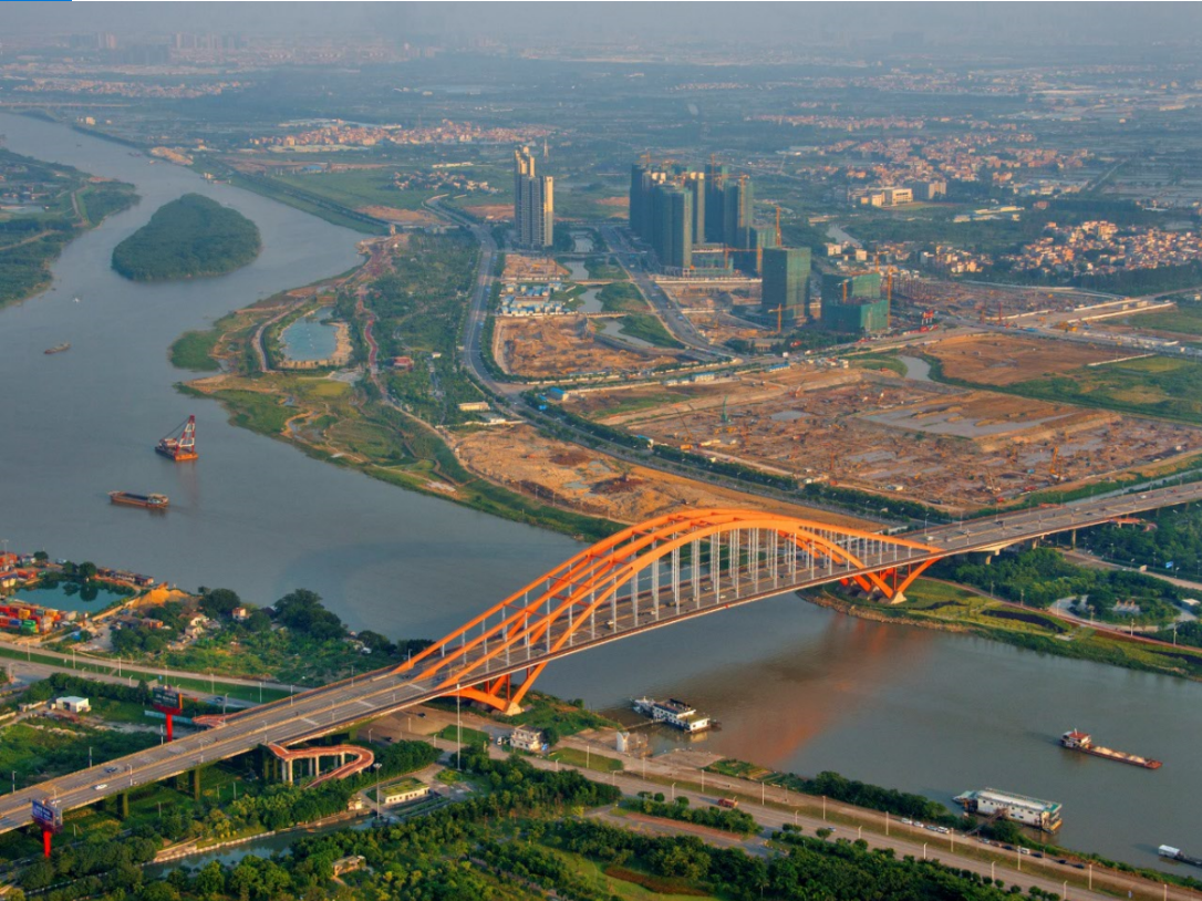 2008年，建设中的一河三岸