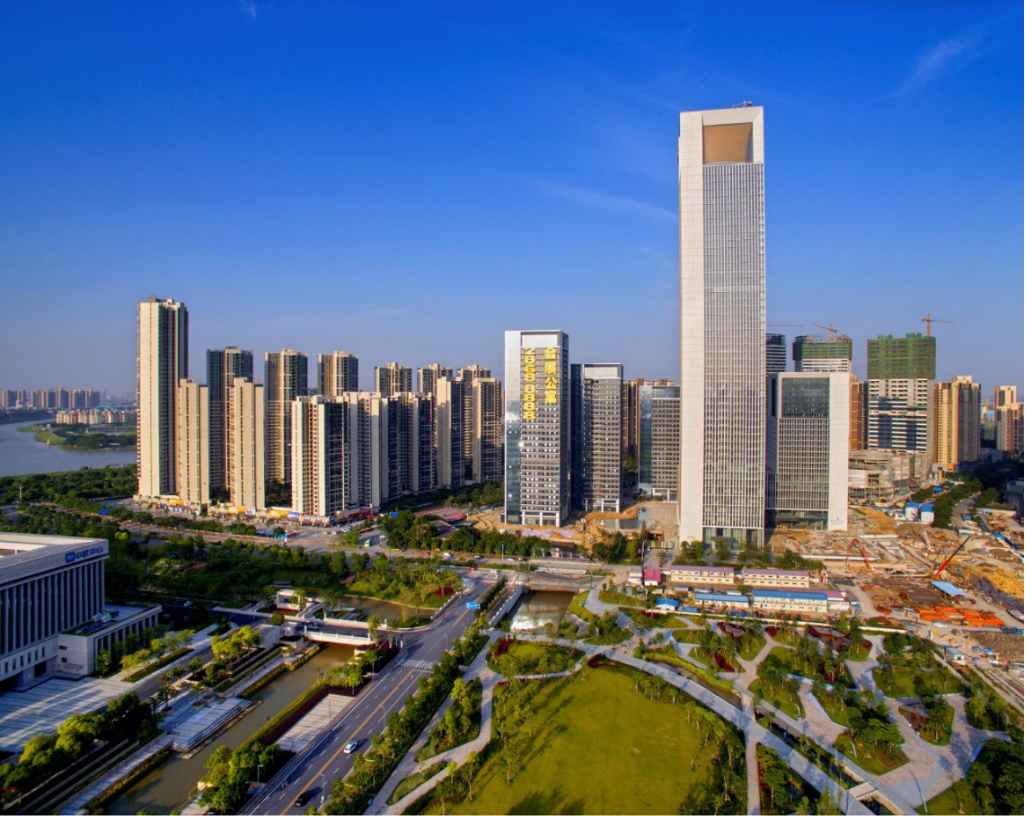 2017年，新城已具规模的地标建筑